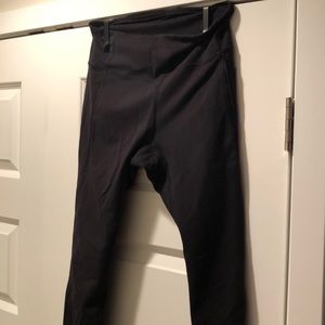 Lululemon black leggings with mesh detail